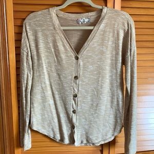 Pink Rose yellow long sleeve size small